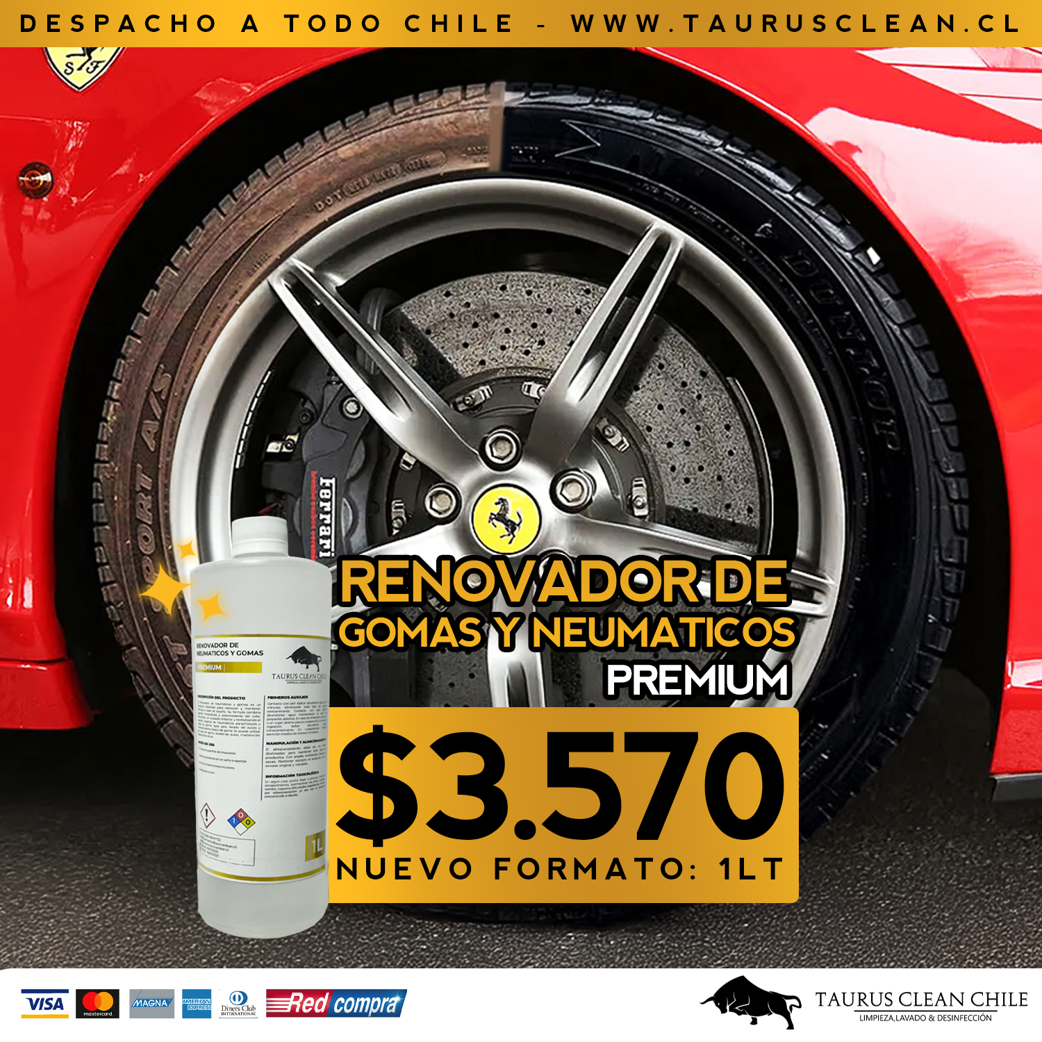 Renovador de Gomas y Neumaticos - Premium - 1LT - Imagen 2